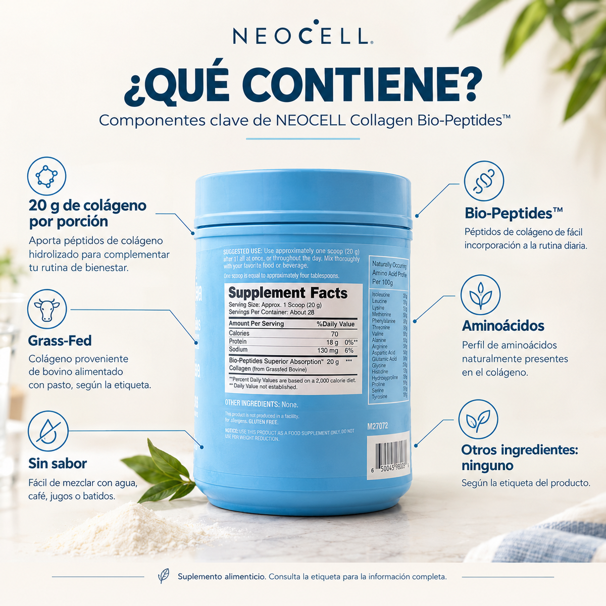 NEOCELL Colageno Original 567 g | Cuida tu cuerpo desde adentro