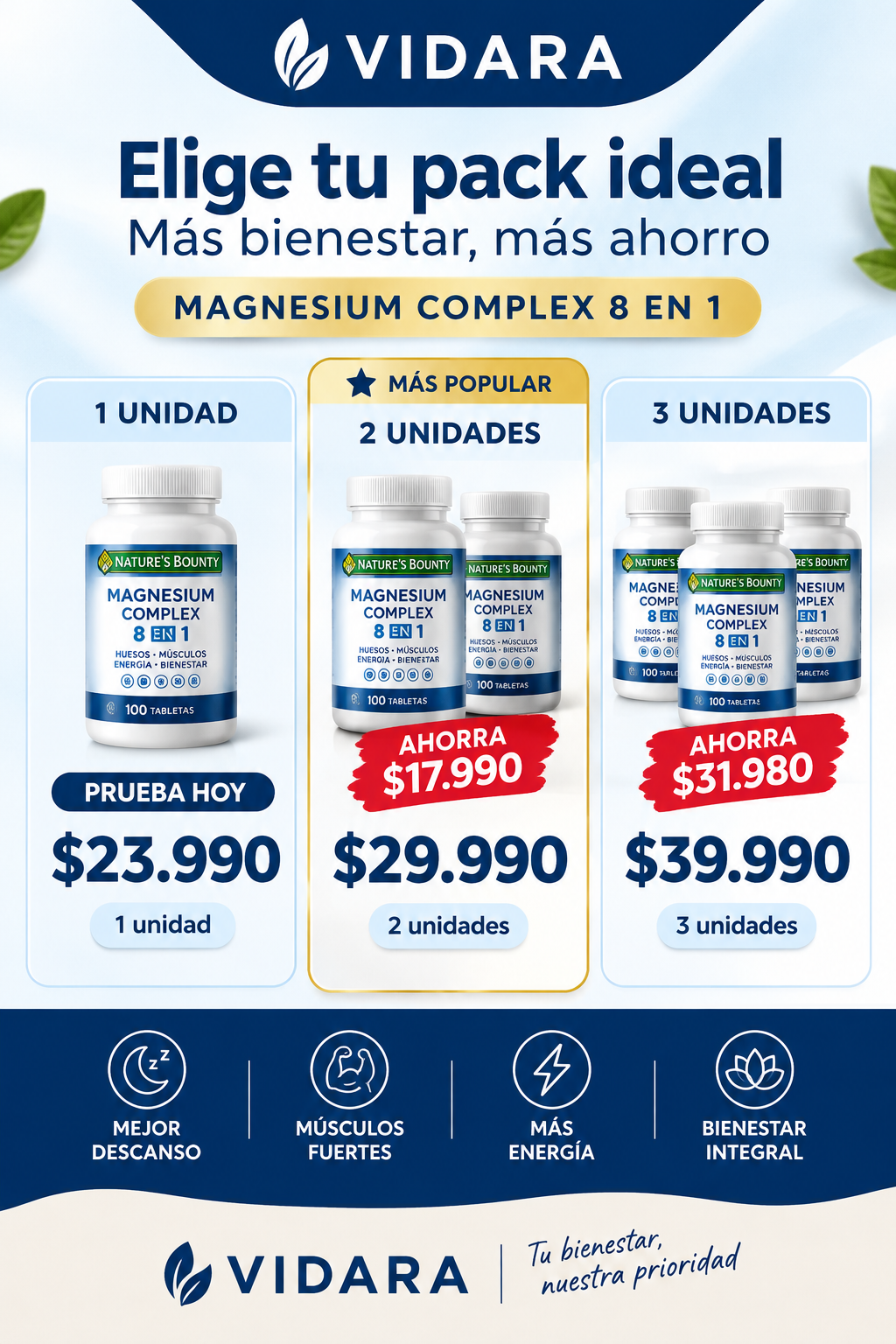 🔥 MAGNESIUM COMPLEX ORIGINAL 1000 mg · 8 EN 1 💪