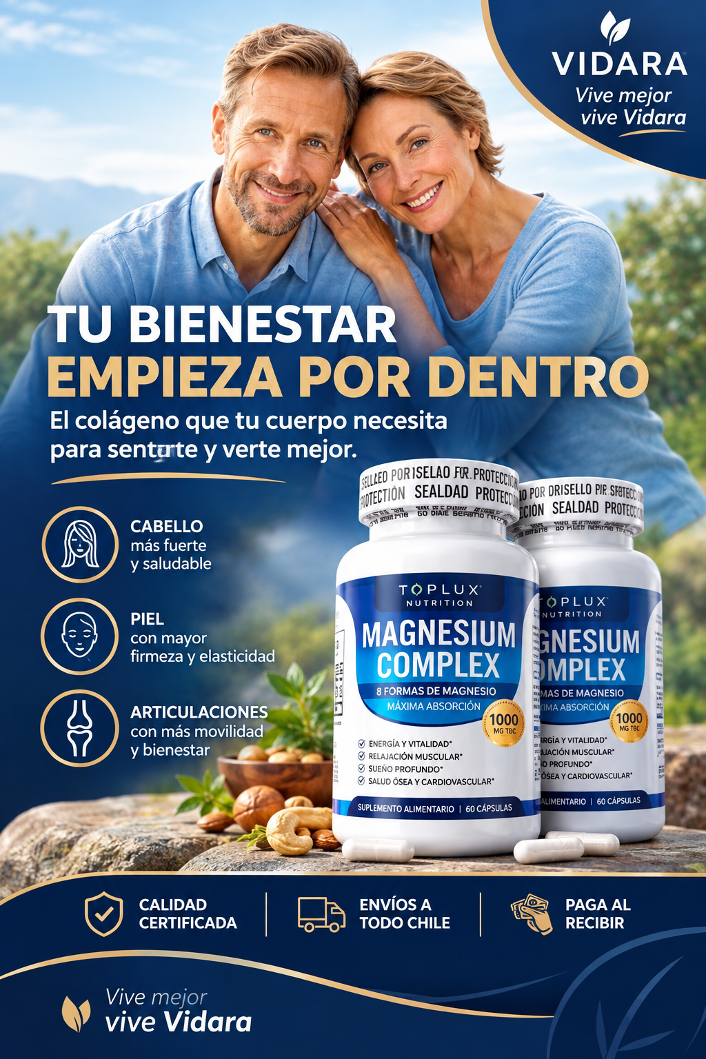 🔥 MAGNESIUM COMPLEX ORIGINAL 1000 mg · 8 EN 1 💪