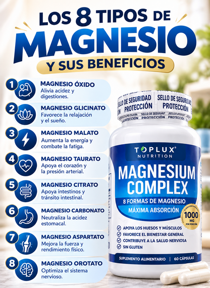 🔥 MAGNESIUM COMPLEX ORIGINAL 1000 mg · 8 EN 1 💪